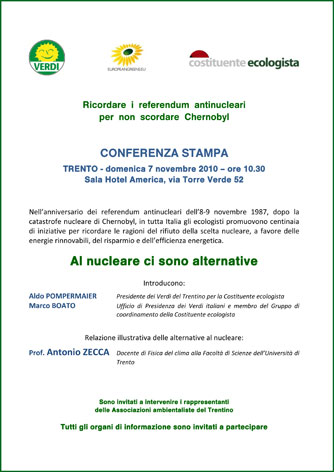 Volantino invito alla conferenza stampa